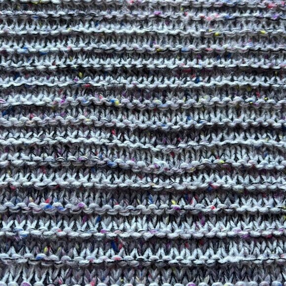 Grey And Multi Colored Striped Sweater, Faded Glory Ribbed Pullover, Size medium - Picture 4 of 7